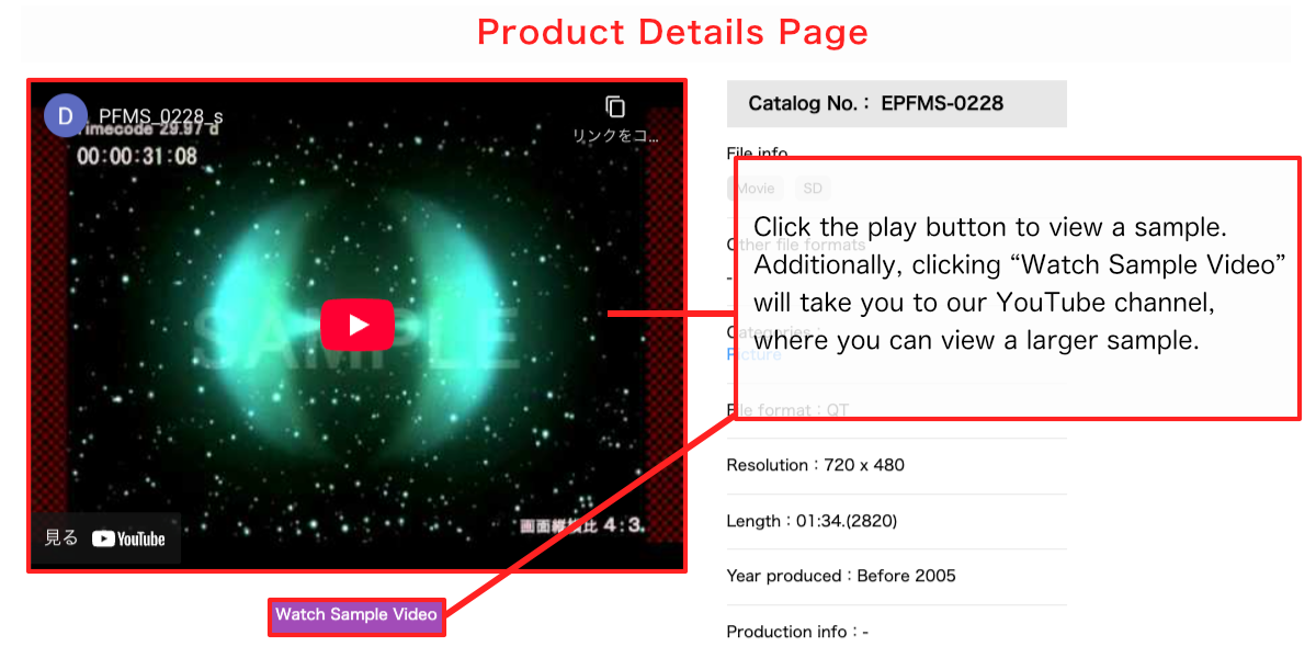 sample product details page