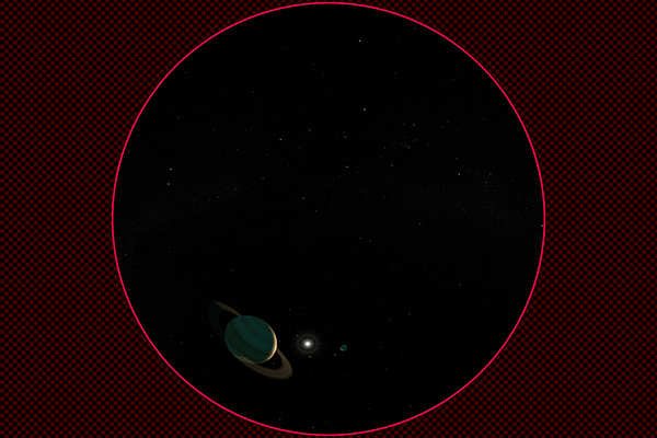 The straight through the solar system