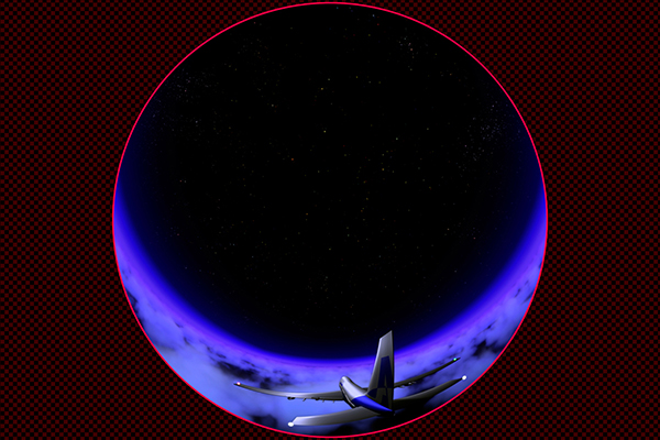 Airliner flying sea of clouds