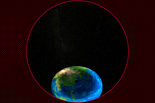 Shadow of the total solar eclipse of 2009