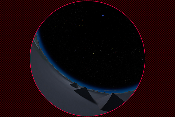 The flight around the pyramid