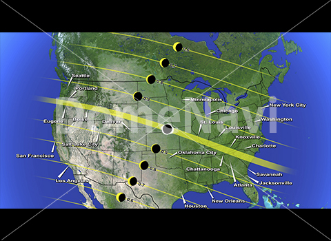Animated Map of Eclipse in USA -3