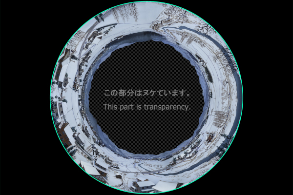 Snow scene of country town - Daytime view