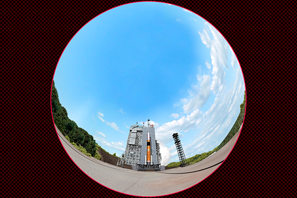 H2ロケットの打ち上げ（傾斜版）