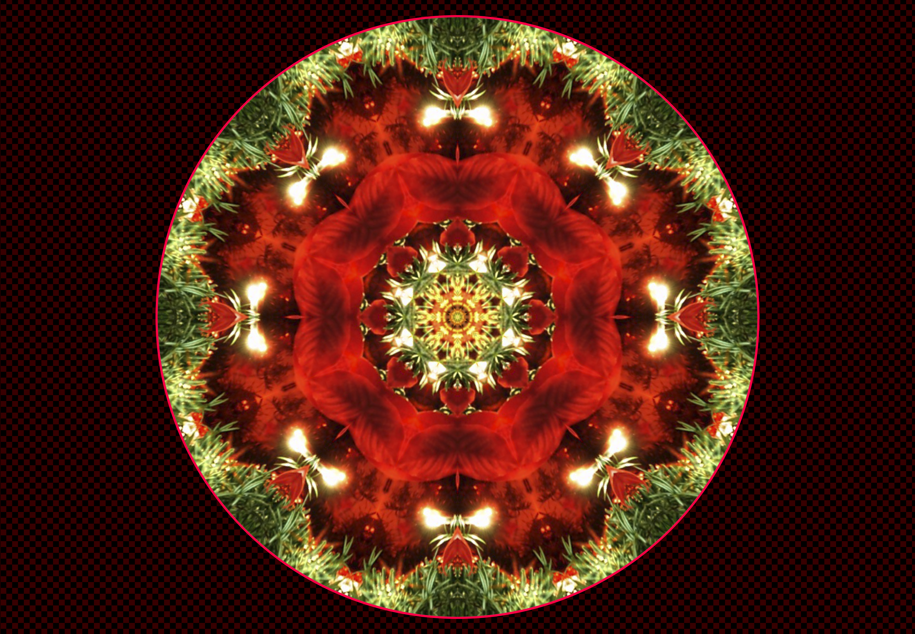 クリスマスツリーの万華鏡