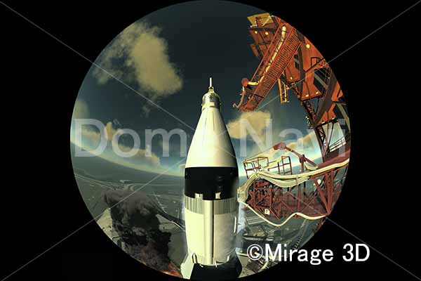 サターンV型ロケット発射（スローモーション）２