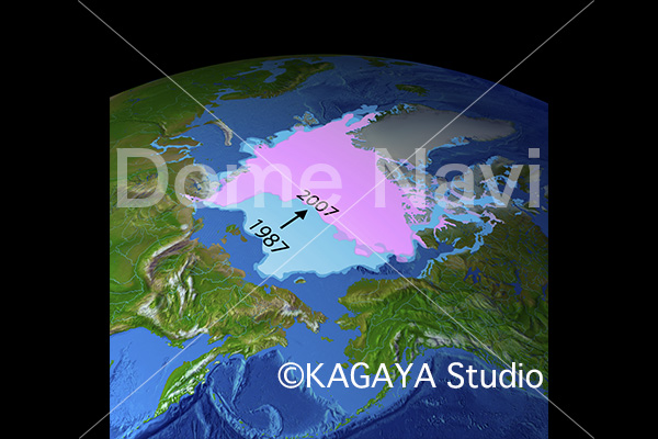 北極の氷減退