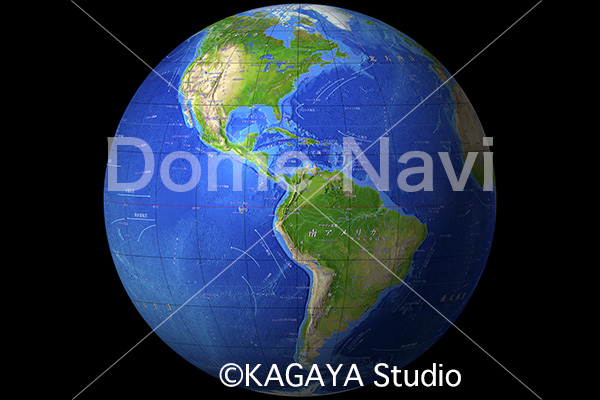 地球（アメリカ中心）文字つき