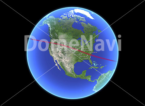 2017年アメリカ皆既日食経路図2（英語）