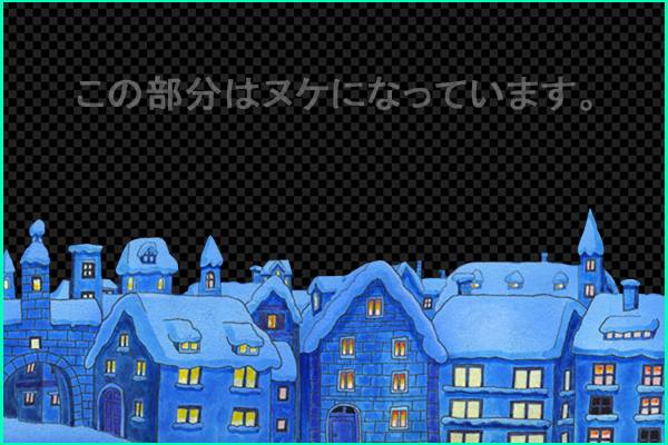 雪の積もった街