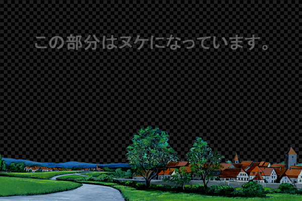 古城の見えるドイツ風景